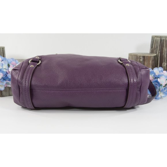 Coach 17599 Purple Leather Alexandra Satchel - Picture 5 of 7
